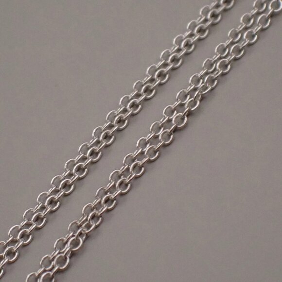 Tiffany & Co. Logo Tear Drop Chain Necklace Pendant Ag 925 Silver 09YH713 - Picture 6 of 9